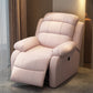 Solid Color Faux Leather Standard Recliner Metal Frame Recliner Chair Tech Cloth Pink Clearhalo 'Chairs & Seating' 'furn' 'furn_recliners' 'Furniture' 'Living Room Furniture' 'Recliners' 7264842