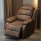 Solid Color Faux Leather Standard Recliner Metal Frame Recliner Chair Tech Cloth Brown Clearhalo 'Chairs & Seating' 'furn' 'furn_recliners' 'Furniture' 'Living Room Furniture' 'Recliners' 7264845