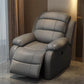 Solid Color Faux Leather Standard Recliner Metal Frame Recliner Chair Tech Cloth Dark Gray Clearhalo 'Chairs & Seating' 'furn' 'furn_recliners' 'Furniture' 'Living Room Furniture' 'Recliners' 7264846