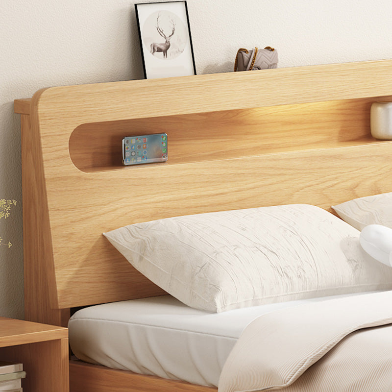 Lit de couleur solide lit standard rectangulaire avec tête de lit