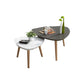 Contemporary Coffee Table Wooden 4 Legs Coffee Cocktail Table Grey White Clearhalo 'Coffee & Accent Tables' 'Coffee Tables' 'coffee_tables' 'furn' 'furn_coffee_tables' 'Furniture' 'Living Room Furniture' 7264920