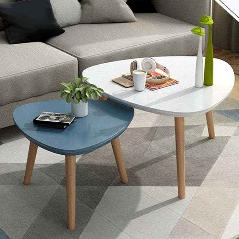 Contemporary Coffee Table Wooden 4 Legs Coffee Cocktail Table Clearhalo 'Coffee & Accent Tables' 'Coffee Tables' 'coffee_tables' 'furn' 'furn_coffee_tables' 'Furniture' 'Living Room Furniture' 7264921