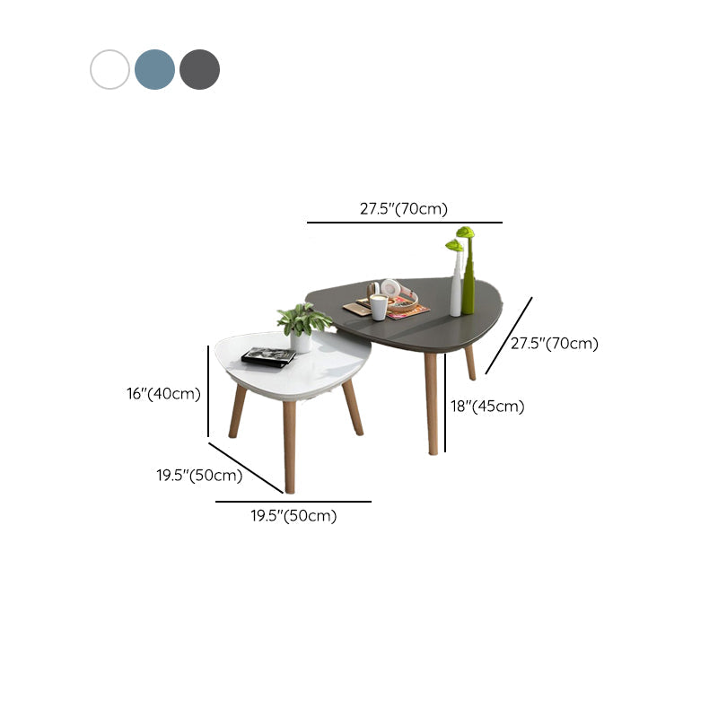 Contemporary Coffee Table Wooden 4 Legs Coffee Cocktail Table Clearhalo 'Coffee & Accent Tables' 'Coffee Tables' 'coffee_tables' 'furn' 'furn_coffee_tables' 'Furniture' 'Living Room Furniture' 7264934