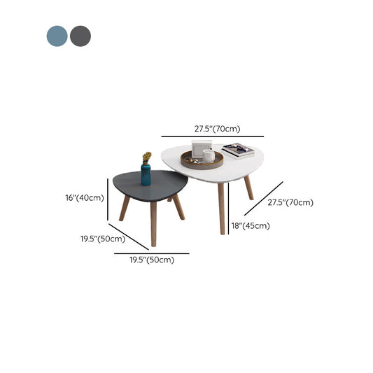 Contemporary Coffee Table Wooden 4 Legs Coffee Cocktail Table Clearhalo 'Coffee & Accent Tables' 'Coffee Tables' 'coffee_tables' 'furn' 'furn_coffee_tables' 'Furniture' 'Living Room Furniture' 7264936