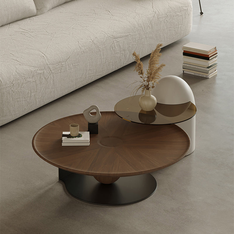 Modern Round Coffee Table Wooden Bunching Coffee Table Set for Living Room Clearhalo 'Coffee & Accent Tables' 'Coffee Tables' 'coffee_tables' 'furn' 'furn_coffee_tables' 'Furniture' 'Living Room Furniture' 7264944