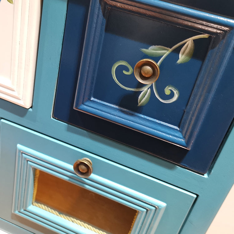 Tocador de cofre de almacenamiento costero con múltiples cajones