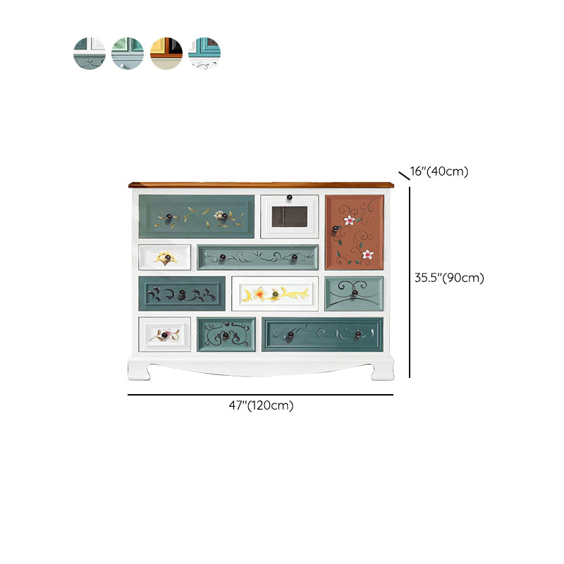 Tocador de cofre de almacenamiento costero con múltiples cajones