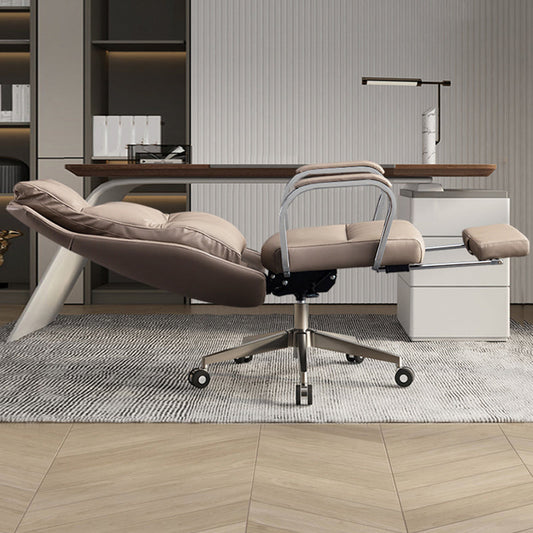 Sedia moderna per ufficio scivolo imbottito in pelle imbottita sedia da scrivania altezza regolabile