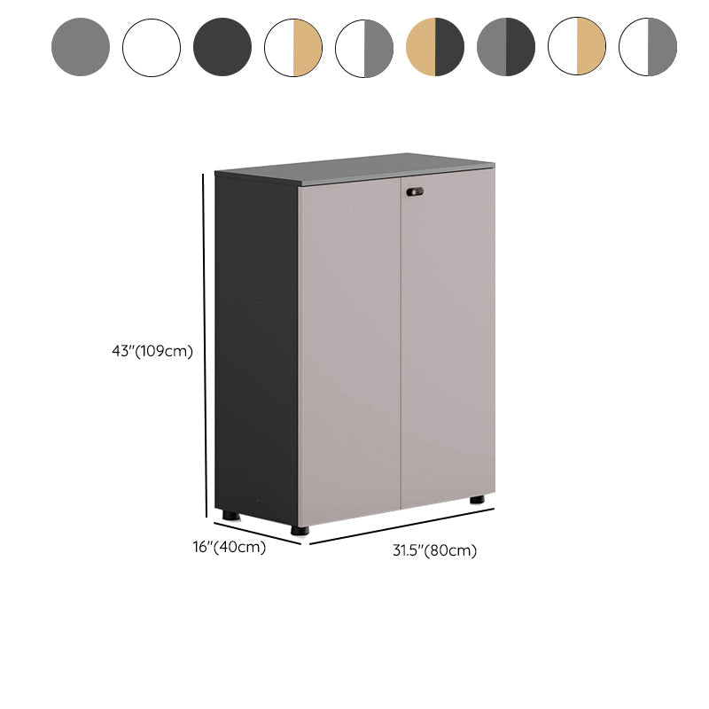 Archivo de archivos laterales contemporáneos Archivo de madera de ingeniería con bloqueo y almacenamiento