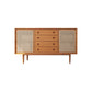 Modern de 4 cajones aparar en pino soporte de buffet de madera maciza para sala de estar