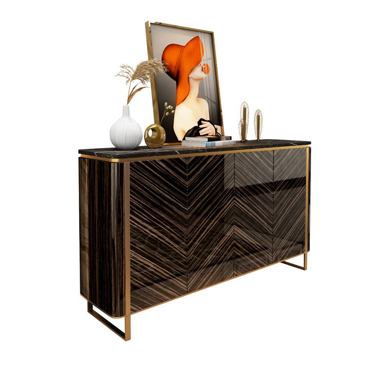 Tavolino glam tavolo in pietra stoccata a buffet con porte per sala da pranzo