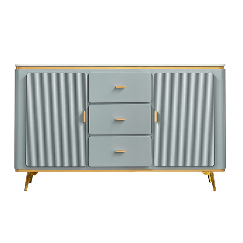 Scalapazione moderna a scaffalatura regolabile a buffet sideboard sala da pranzo credenza ingegnerizzato in legno ingegnerizzato