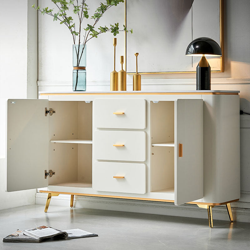 Scalapazione moderna a scaffalatura regolabile a buffet sideboard sala da pranzo credenza ingegnerizzato in legno ingegnerizzato