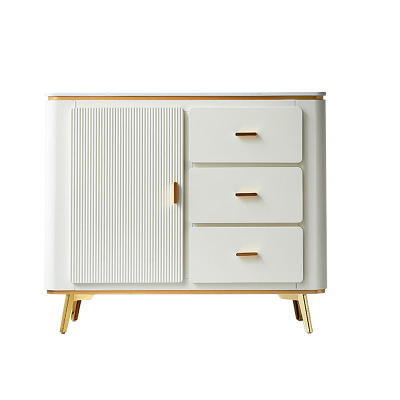 Scalapazione moderna a scaffalatura regolabile a buffet sideboard sala da pranzo credenza ingegnerizzato in legno ingegnerizzato