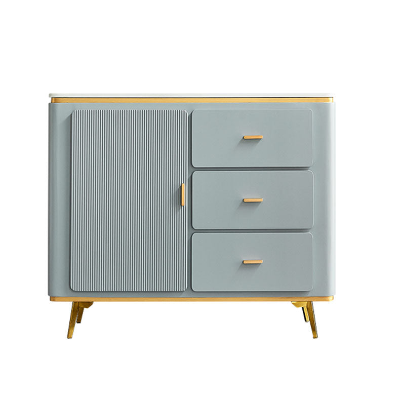 Scalapazione moderna a scaffalatura regolabile a buffet sideboard sala da pranzo credenza ingegnerizzato in legno ingegnerizzato