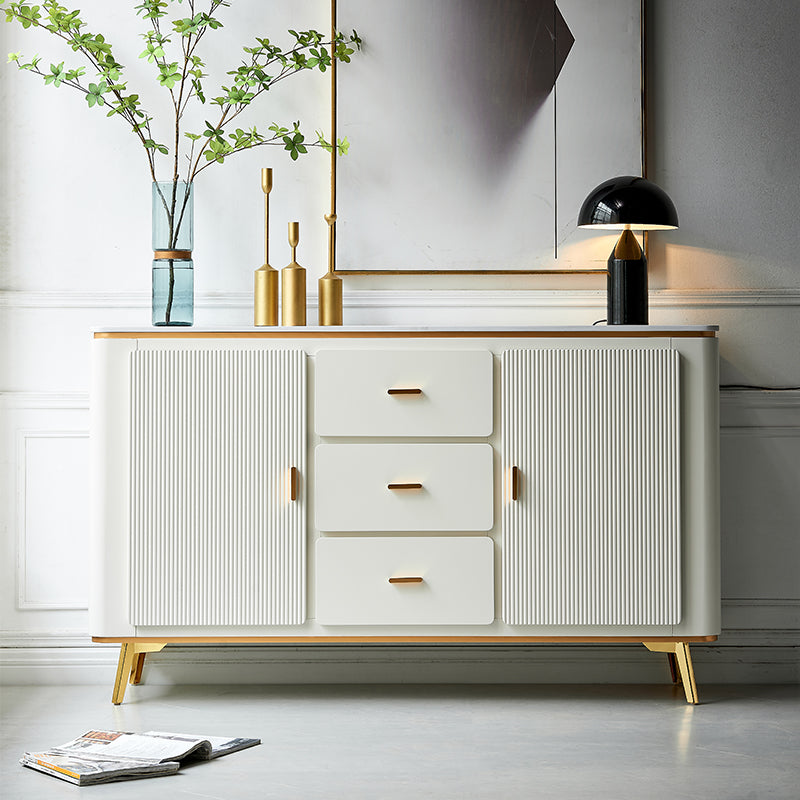 Scalapazione moderna a scaffalatura regolabile a buffet sideboard sala da pranzo credenza ingegnerizzato in legno ingegnerizzato