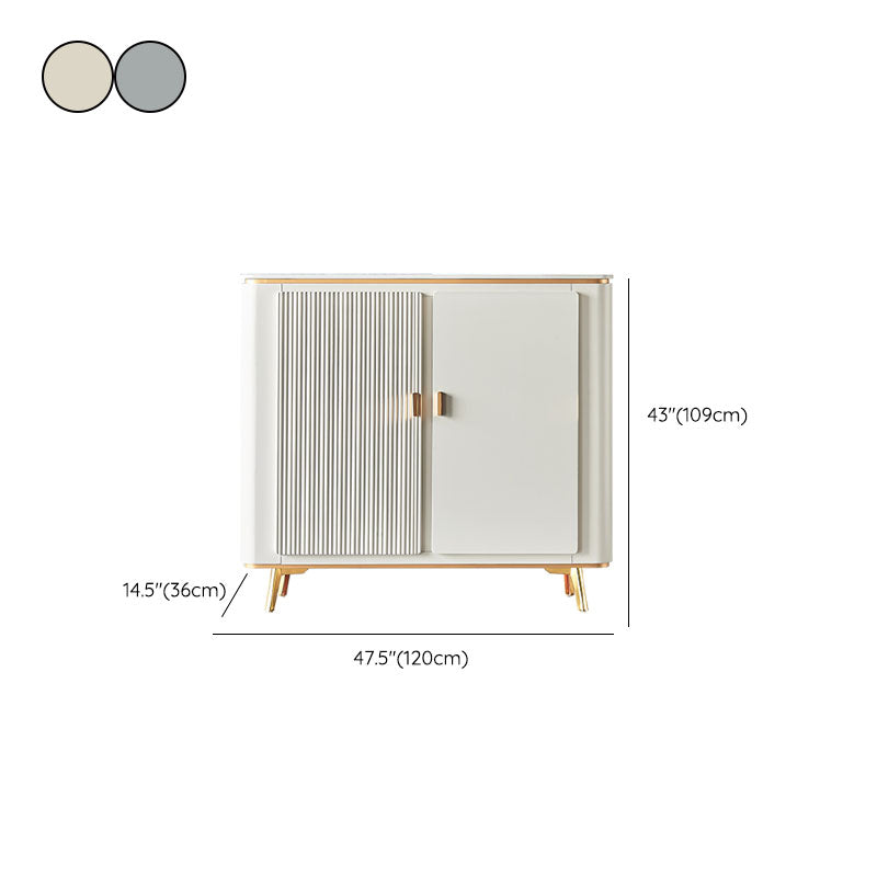 Scalapazione moderna a scaffalatura regolabile a buffet sideboard sala da pranzo credenza ingegnerizzato in legno ingegnerizzato