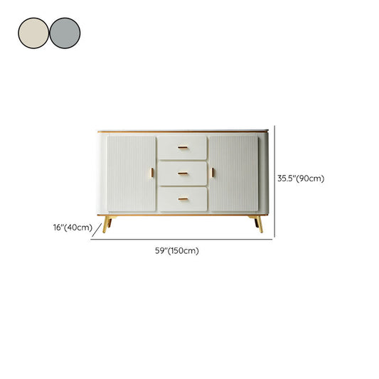 Scalapazione moderna a scaffalatura regolabile a buffet sideboard sala da pranzo credenza ingegnerizzato in legno ingegnerizzato