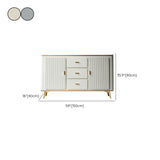 Scalapazione moderna a scaffalatura regolabile a buffet sideboard sala da pranzo credenza ingegnerizzato in legno ingegnerizzato