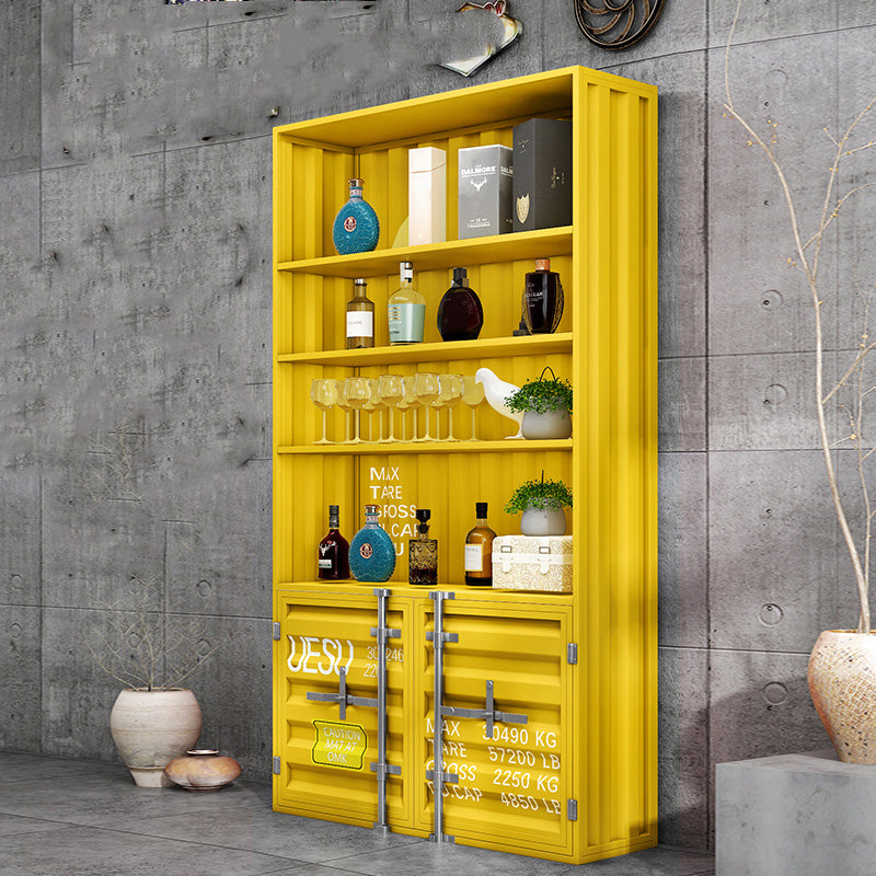 Eigentijdse vloer wijnrek ijzeren plank wijnhouder voor eetkamer