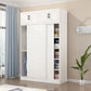 Modern White Wood Frame Wardrobe Freestanding Wardrobe with Soft Close Doors