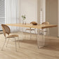 Contemporary Solid Wood Furniture 1/4/5 Pcs Dining Room Table Set in Natural
