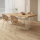 Contemporary Solid Wood Furniture 1/4/5 Pcs Dining Room Table Set in Natural