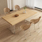 Contemporary Solid Wood Furniture 1/4/5 Pcs Dining Room Table Set in Natural