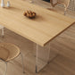 Contemporary Solid Wood Furniture 1/4/5 Pcs Dining Room Table Set in Natural