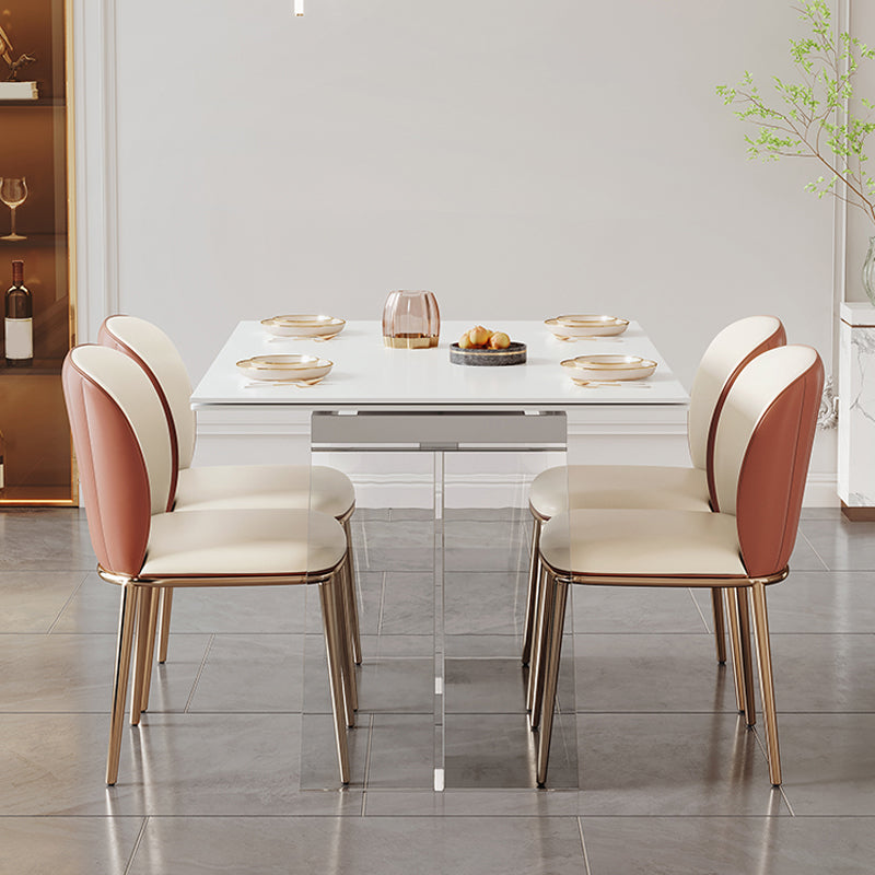 Juego de comedor moderno fijo 1/5/7 PCS Stone Dinette Set con sillas