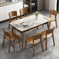 Juego de mesa de comedor de piedra sinterizada extensible 1/4/7 piezas de comedor para cocina
