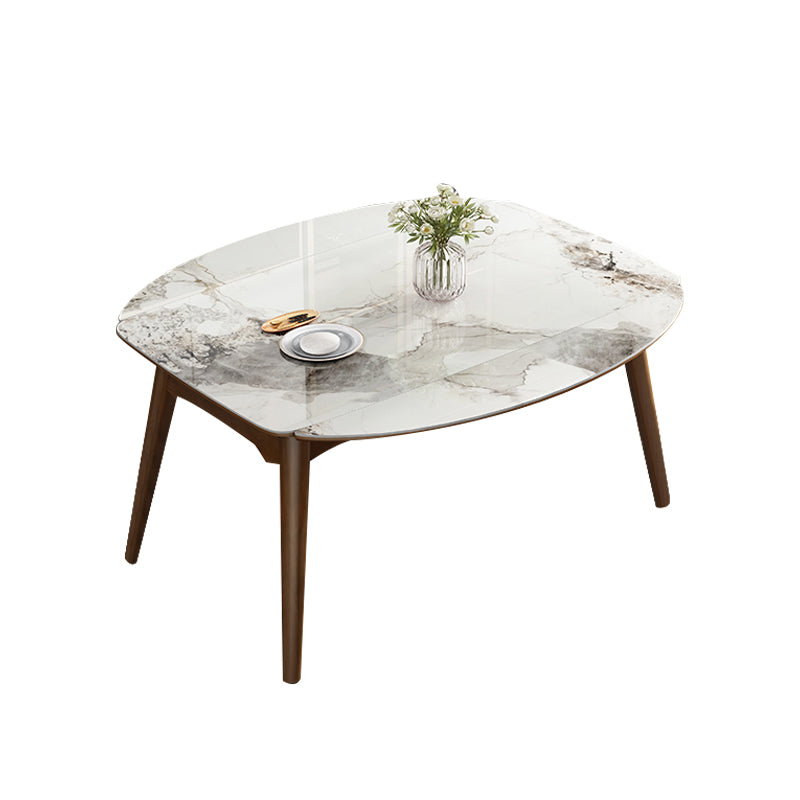 Juego de mesa de comedor de piedra sinterizada extensible 1/4/7 piezas de comedor para cocina