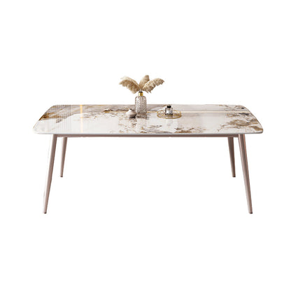 Glam Sintered Stone Dining Table Set 1/5/7 Pieces Dining Set for Kitchen