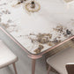 Glam Sintered Stone Dining Table Set 1/5/7 Pieces Dining Set for Kitchen