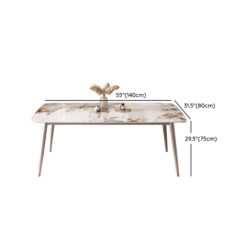 Glam Sintered Stone Dining Table Set 1/5/7 Pieces Dining Set for Kitchen