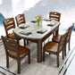 Modern Stone Round Dining Table Rubber Wood Legs for Dining Room Clearhalo 'Dining Tables & Seating' 'Dining Tables' 'dining_table' 'furn' 'furn_dining_table' 'Furniture' 'Kitchen & Dining Furniture' 7266370