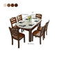 Modern Stone Round Dining Table Rubber Wood Legs for Dining Room Clearhalo 'Dining Tables & Seating' 'Dining Tables' 'dining_table' 'furn' 'furn_dining_table' 'Furniture' 'Kitchen & Dining Furniture' 7266374