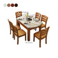 Modern Round Stone Dining Table Rubber Legs Foldable Table for Dining Room Clearhalo 'Dining Tables & Seating' 'Dining Tables' 'dining_table' 'furn' 'furn_dining_table' 'Furniture' 'Kitchen & Dining Furniture' 7266425