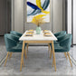 Glam Stone Rectangle Dining Table Metal Legs for Dining Room Clearhalo 'Dining Tables & Seating' 'Dining Tables' 'dining_table' 'furn' 'furn_dining_table' 'Furniture' 'Kitchen & Dining Furniture' 7266447