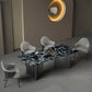 Modern Stone Rectangle Dining Table Stainless Steel Base for Dining Room Clearhalo 'Dining Tables & Seating' 'Dining Tables' 'dining_table' 'furn' 'furn_dining_table' 'Furniture' 'Kitchen & Dining Furniture' 7266467