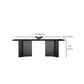 Modern Stone Rectangle Dining Table Stainless Steel Base for Dining Room Clearhalo 'Dining Tables & Seating' 'Dining Tables' 'dining_table' 'furn' 'furn_dining_table' 'Furniture' 'Kitchen & Dining Furniture' 7266473