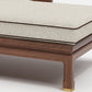 Farmhouse Wood Cushioned Chaise Lounge Ash and Walnut Left-Arm Floor Chair with Pillow Clearhalo 'Chairs & Seating' 'Chaise Lounge' 'chaise_lounge' 'furn' 'furn_chaise_lounge' 'Furniture' 'Living Room Furniture' 7266746