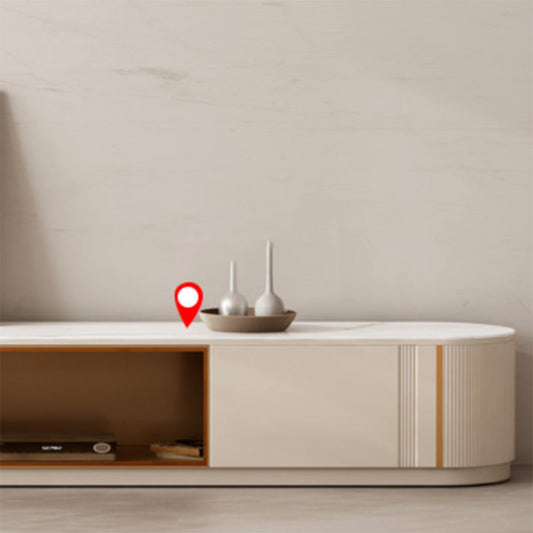 Stone Media Console TV Stand Modern Media Console for Living Room Clearhalo 'furn' 'furn_tv_stands_entertainment_centers' 'Furniture' 'Living Room Furniture' 'TV Stands & Entertainment Centers' 'TV Stands & Media Storage Furniture' 'tv_stands_entertainment_centers' 7266948