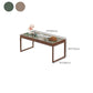 Modern Rectangular Shaped Office Table Stone Writing Desk in Gold/Green Clearhalo 'furn' 'furn_office_desk' 'Furniture' 'Office Desks' 'Office Furniture' 'office_desk' 7267017