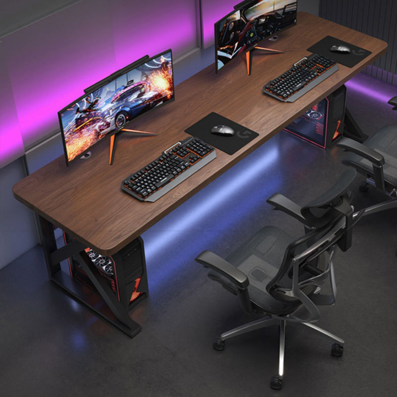 Bureau d'ordinateur en bois massif contemporain bureau de bureau à domicile, 29,5 pouces de haut