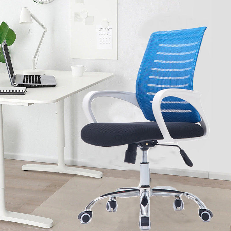 Modern Office Chair Fixed Arms No Distressing Chair with Breathable Back Clearhalo 'furn' 'furn_office_chair' 'Furniture' 'Office Chairs' 'Office Furniture' 'office_chair' 7267106