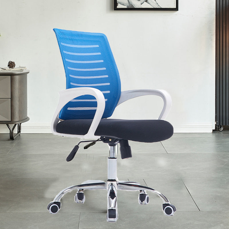 Modern Office Chair Fixed Arms No Distressing Chair with Breathable Back Clearhalo 'furn' 'furn_office_chair' 'Furniture' 'Office Chairs' 'Office Furniture' 'office_chair' 7267109