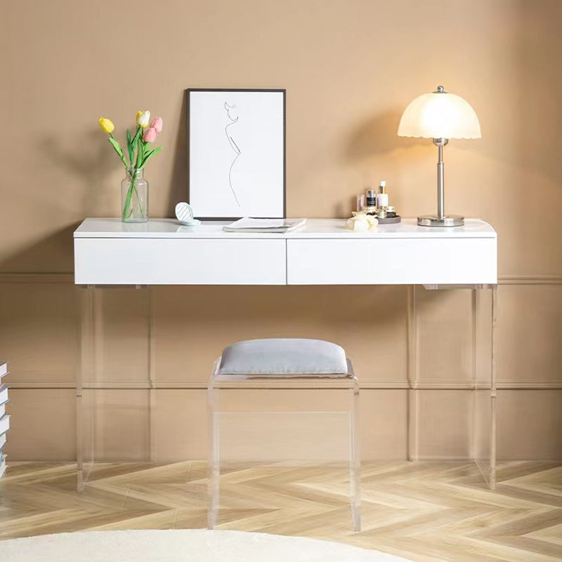 Contemporary 2 Drawers Make-up Vanity Acrylic Makeup Vanity Desk Table