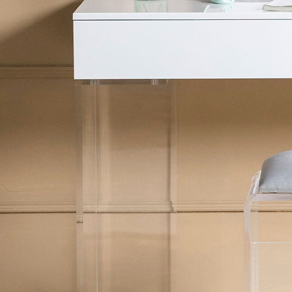 Contemporary 2 Drawers Make-up Vanity Acrylic Makeup Vanity Desk Table