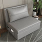 Sleton senza braccia contemporaneo di divano in pelle in pelle legate futon
